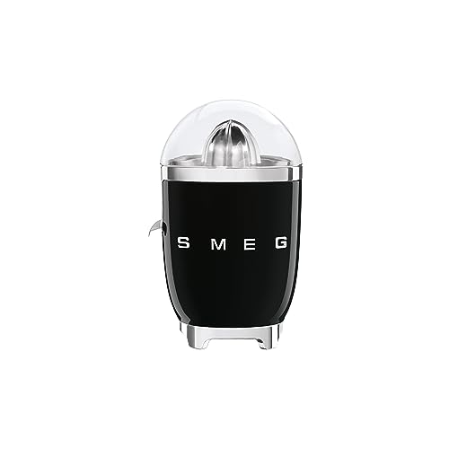 Smeg, Spremiagrumi Elettrico Cjf11Bleu, Spremitura A Pressione Manuale, Beccuccio Antigoccia E Cono Universale, Base Antiscivolo, Avvolgicavo Integrat