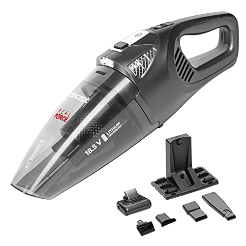 Concept Hausgeräte, Aspirapolvere A Mano Vp4380 Real Force 18,5 V, Nero, 0.45 Litri