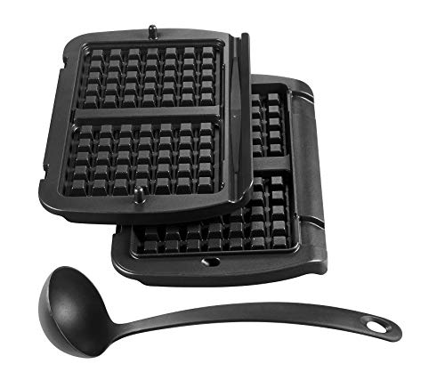 Tefal Xa7238 - Piastra Per Waffle Per Optigrill, In Alluminio Pressofuso, Con Rivestimento Antiaderente, Waffle Belgi, Facile Da Pulire E Lavabile In