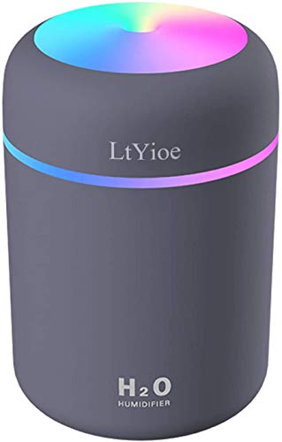 Ltyioe - Mini Umidificatore Da Scrivania Per Auto, Ufficio, Camera Da Letto, Ecc. Spegnimento Automatico, 2 Modalità Di Nebbia, Super Silenzioso (Blu