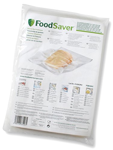 Foodsaver Jc4802 48 Sacchetti Termosigillabili Per Macchina Per Sottovuoto, Senza Bpa, 20.7 X 29.2 Cm, 10 W, 0.94 Litri, Plastica, White