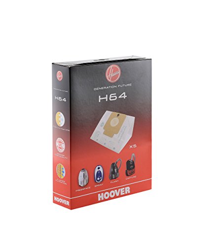 Hoover H64 Sacchetto In Carta (X5), 2.3 Litri, 0 Decibel, Bianco