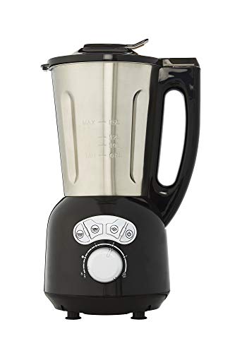 Senya, 1 Blender Chauffant Inox Cook & Ice V3, Mixeur Zuppe Vellutate/Passati, Cottura A Vapore, Gelati Smoothies, 1,5L,1400W, Nero, 1400 W, 1.5 Litri