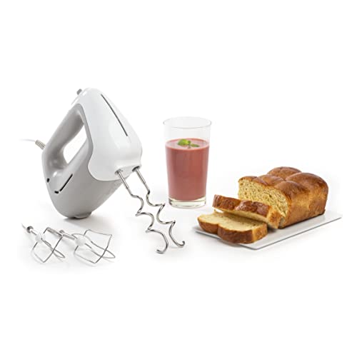 Moulinex Hm450 Prepmix, Sbattitore Elettrico, Potenza Di 450 W, 5 Velocità Regolabili E Un Pulsante Turbo, 2 Lame In Acciaio Inox, 2 Ganci Impastatori