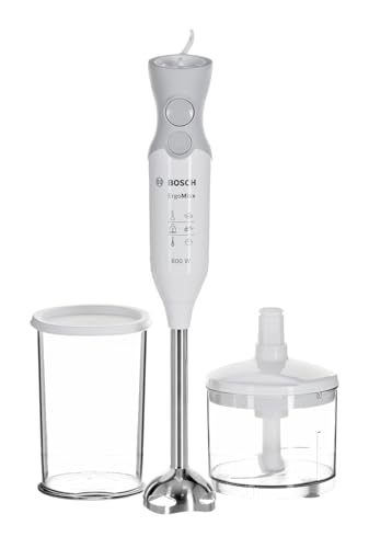 Bosch Msm66150 Ergommixx Mixer A Immersione, Frullatore Con 3 Accessori, 600 W, Bianco