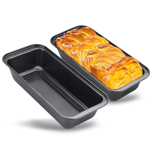 Space Home - Set Di 2 Teglie Da Forno Con Rivestimento Antiaderente - Stampo Da Forno Plumcake In Acciaio - Set Di 2 Stampi Rettangolari Per Dolci - 3