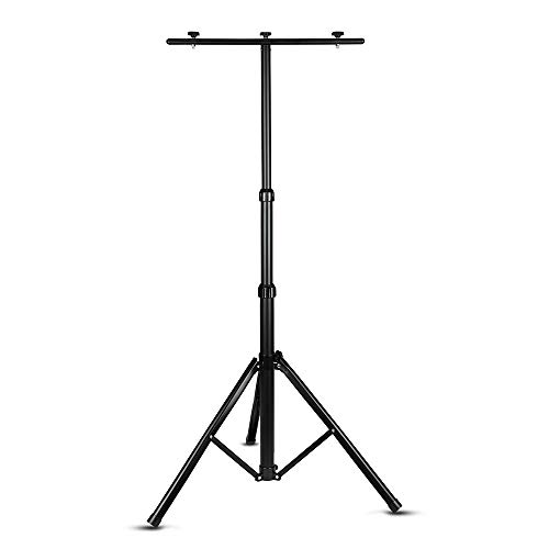 Trepiede Cavalletto Per 2 Fari Led Da 10W, Fino A 50W, Nero