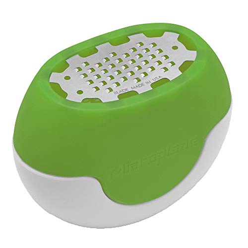 Microplane Grattugia Zester Flexi Zesti Fine Verde Acciaio Inossidabile E Silicone Per Limoni, Arance E Altri Agrumi