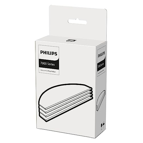 Philips Panni Lavaggio Per Robot Homerun Aqua Serie 7000 – 4 Pezzi, Lavabili E Riutilizzabili, In Microfibra, Compatibile Con Xu7000 E Xu7100 (Xv1470/