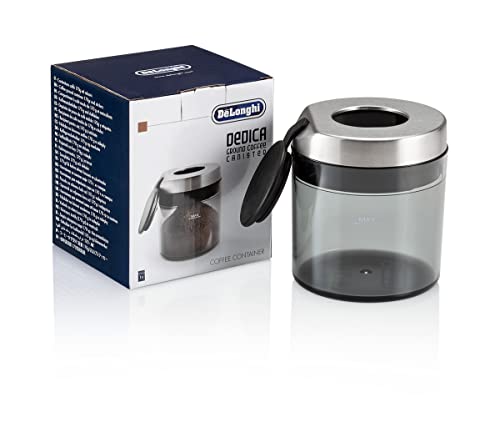 De'Longhi Dedica Canister, Contenitore Per Conservare Caffè, Accessori Caffè Per Caffè Macinato, Ideale Per Macinacaffè Dedica, Capacità 170 G, Dlsc30