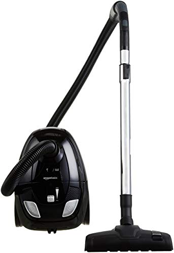 Amazon Basics — Aspirapolvere Con Sacchetto, Potente, Compatto E Leggero, Per Pavimenti Duri E Moquette, Filtro Hepa, 700 W, 1,5 L, Eu, Nero