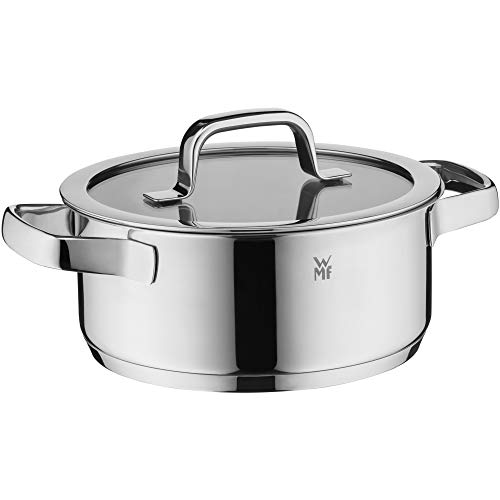 Wmf 789206380 Pentola Alta 20 Cm Con Coperchio In Vetro, 1 W, 3.3 Litri, Inossidabile, Acciaio Inox