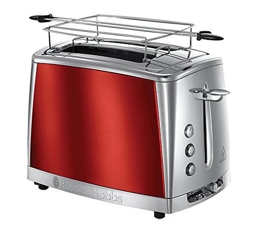 Russell Hobbs Tostapane, 2 Fette, 1550 W, Tostatura Regolabile, Griglia Integrata Scaldapanini E Funzione Scongelamento, Vassoio Raccoglibriciole, Acc