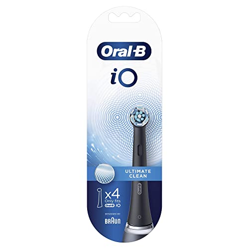 Braun Oral-B 4210201319856 Io Black - Testine Di Ricambio Per Una Sensazione Sensazionale, 4 Pezzi