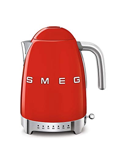 Smeg, Bollitore Temperatura Variabile Klf04Rdeu 1,7L, Più Livelli Di Temperatura, Filtro Anticalcare Lavabile, Autospegnimento Di Sicurezza, Indicator