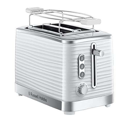 Russell Hobbs Tostapane, Scaldapanini, 2 Fette, Riscalda E Scongela, 1050 W, Grigio, Inspire Bianco, 24370-56