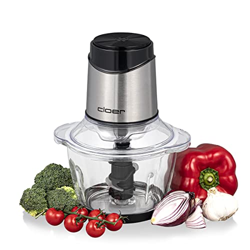 Cloer 6829 Multi Chopper Electric Universal Chopper 6-Blade Stainless Steel Knife For Fruit, Vegetables, Nuts, Meat, 4