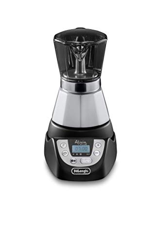 De'Longhi Alicia Plus Emkp42.B Caffettiera Moka Elettrica 2-4 Tazze, Caffè Caldo Per 30 Minuti, Spegnimento Automatico, Risparmio Energetico, Facile D