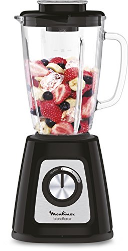 Moulinex Blendforce Frullatore, Sistema Di Raffreddamento Ad Aria, Potenza 800W, Tecnologia Smart Lock, Capacità 1.75Litri, Frullatore Con Vaso In Vet