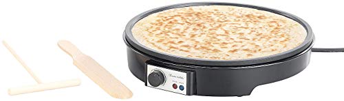 Rosenstein & Söhne Crepiere Elettriche - Macchina Per Crepes: Crêpes Elettrica Xl Con Regolatore Di Temperatura, 1000 Watt, Ø 28 Cm (Attrezzatura Per 