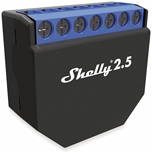 Shelly 2.5 Interruttore Relè Wireless Per 2 Canali Da 10A Ciascuno