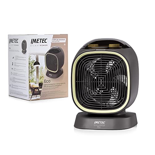 Imetec Silent Power Eco, Termoventilatore Silenzioso, Stufetta Elettrica, Tecnologia Eco -35% Consumo Energetico, 2100 W, Funzione Antigelo, Temperatu