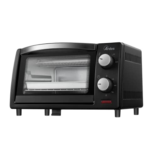 Ardes | Ar6211B Fornetto Elettrico Capienza 10 Litri Con Luce Interna Termostato Regolabile E Timer Con Doppio Vetro Spegnimento Automatico - Con Acce