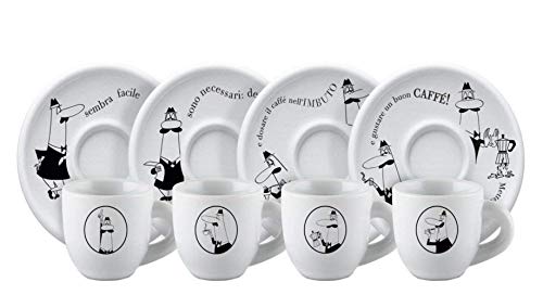Tazze Moka Bialetti Carosello Set Di 4 Con Piattino Tazza Moka Espresso