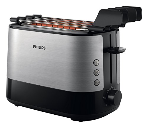 Philips Hd2639/90 Viva Collection Tostapane Con Lati In Metallo E Pinza Per Sandwich, 650 W