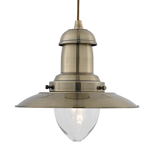 Searchlight Electric 4301Ab - Lampada Da Soffitto, Stile Nautico, In Ottone Antico