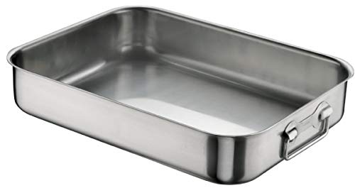 Pinti Inox - Padella In Acciaio Inox - Dimensioni Interne 30 X 21 X 7 Cm