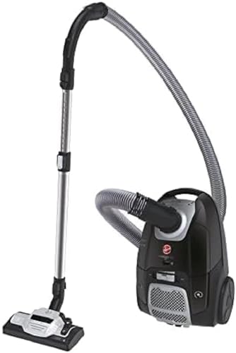Hoover H-Energy 500 He520Pet 011 Aspirapolvere Con Sacco, Con Filo, 700W, 3,5 L, 69 Dba, Filtro Epa, Mini Turbo Spazzola, Raggio Azione 10 M, Nero