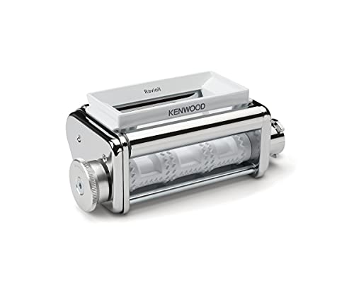 Kenwood Ravioli Maker Kax93.A0Me, Accessori Per Ravioli Fatti In Casa, Attacco Compatibile Con Robot Da Cucina Chef E Kmix, In Resistente Acciaio Inox