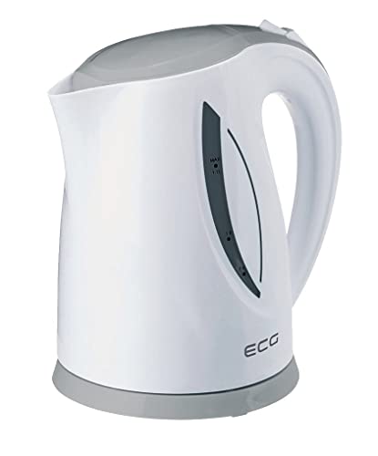Ecg Rk 1758 Bollitore Grey, 1,7 Litri, Plastica, 1.7 Litri, Colore: Grigio/Bianco