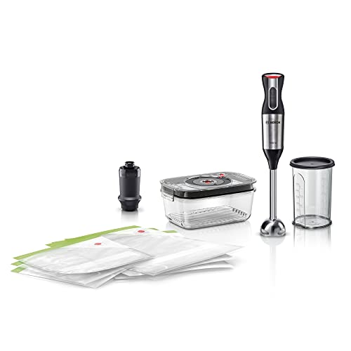 Bosch Elettrodomestici Ergomixx-Sottovuoto Frullatore A Immer, 1000 W, 3.8 Litri, Pelle Sintentica, Black