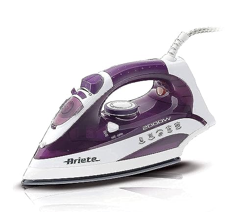 Ariete 6235 Steam Iron - Ferro Da Stiro Con Piastra In Ceramica - Vapore 25 Gr/Min - Colpo Vapore 140 Gr/Min - Vapore Verticale - 2000 Watt