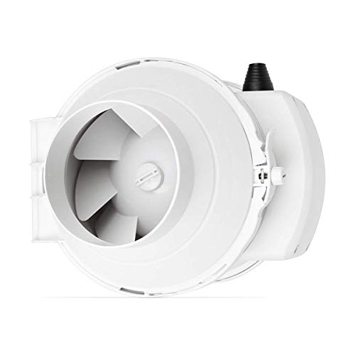 Calimaero® Califlow Ventola Aspirazione 150Mm Potente Ventilatore In Linea Combinabile Con Filtro Hepa Filtro A Carboni Attivi 3 Stadi Max. 432M³/H, 5
