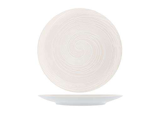 H&H Vortex Set 6 Piatti Piani, Stoneware, Cm27