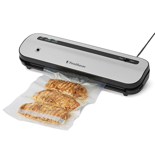 Foodsaver - Macchina Sottovuoto Salvaspazio Per Mantenere Gli Alimenti Freschi Fino A 5 Volte Più A Lungo*|1 Rotolo (28 Cm X 2,43 M), 2 Sacchetti Sigi