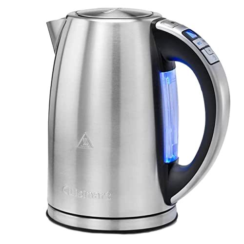 Cuisinart Cpk17E Bollitore Elettrico, Acciaio Inox, Display Lcd E Temperature Regolabili Da 85°C A 100°C, Capacità 1.7 Litri
