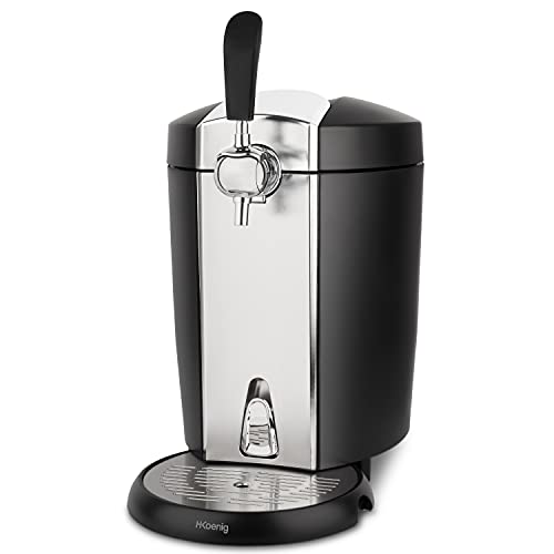 H.Koenig Bw1778 Spillatore Fusti Heineken Da 5L Pressurizzati, Temperatura 4-6°, Conservazione Della Birra 30 Giorni, 65W, Nero/Grigio, Acciaio