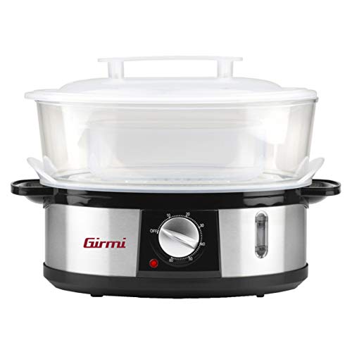 Girmi Vp26 Vaporiera, 750 W, 12 Litri, 3 Livelli, Acciaio