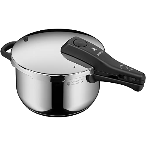 Wmf Perfect - Pentola A Pressione A Induzione, 4,5 L, Grande Segnale Di Cottura, 2 Livelli Di Cottura, Manico Con Coperchio Rimovibile, Acciaio Inox C