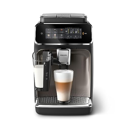 Philips Serie 3300 Macchina Da Caffè Automatica - 6 Tipi Di Bevande, Display Touch Screen A Colori, Lattego, Silentbrew, Macinacaffè In Ceramica Al 10
