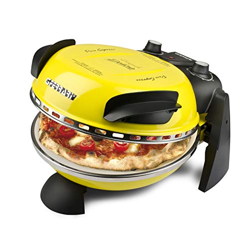 G3 Ferrari G10006 Pizza Express Delizia, Forno Pizza, 1200 W, 400°C, Pizza Fragrante In 5 Minuti, Ricettario Incluso, Giallo