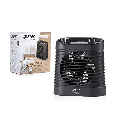 Imetec Silent Power Comfort, Termoventilatore Silenzioso E Compatto, Stufetta Elettrica, 2100 W, 4 Funzioni, Termostato Ambiente E Di Sicurezza, Funzi
