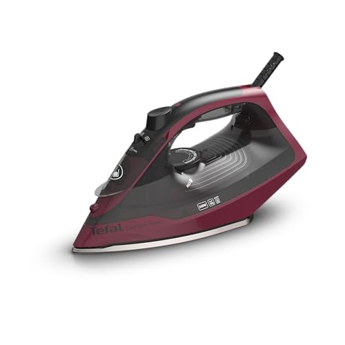 Tefal Express Steam Ferro Da Stiro, Colpo Di Vapore 180 G/Min, 2400 W Di Potenza, Stiro Verticale, Piastra In Ceramica, Ampia Capacità Di 270 Ml, Fv28