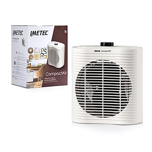 Imetec Compact Air, Termoventilatore Piccolo E Potente, Stufetta Elettrica, 2000 W, Maniglia Integrata, Temperatura Regolabile, Funzione Antigelo, Dis