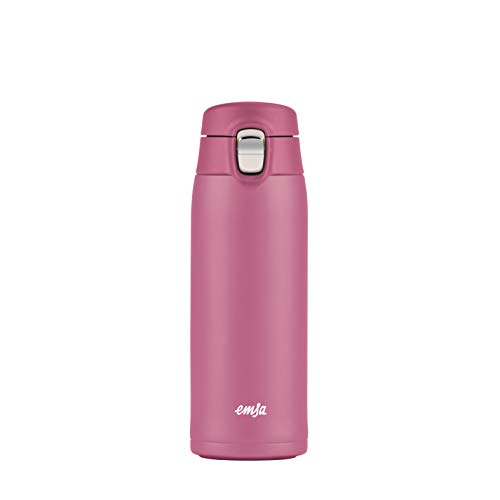 Emsa N2151100 - Tazza Da Viaggio In Acciaio Inox Termico/Isolante, 0,4 Litri, Calda 6 Ore Di Freddo, 12 Ore, Senza Bpa, 100% A Prova Di Perdite, Lavab