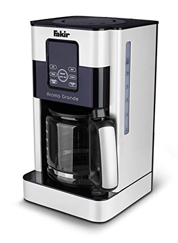 Fakir 9231001 - Macchina Da Caffè Aroma Grande, Con Brocca In Vetro, Con Display Touch, Indicatore Del Livello Dell'Acqua, Fino A 12 Tazze, Colore: Bi